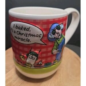 MAXINE Collector Coffee Mug "I Baked Christmas Miracle" Ceramic Hallmark  Large